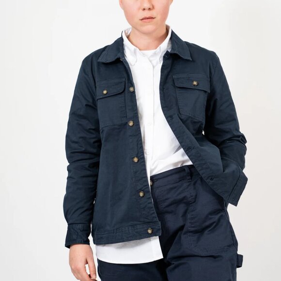 NWOT Peau De Loup Utility Jacket, Navy - Size 8 - Picture 1 of 16